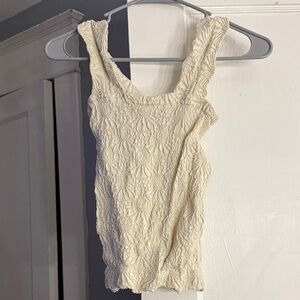 Amazon Cream Textured Tank Top